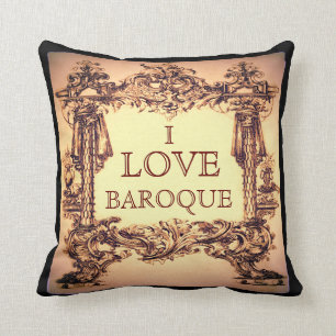 J'aime le coussin baroque de jet
