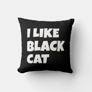 J'Aime Le Coussin Design Chat Noir