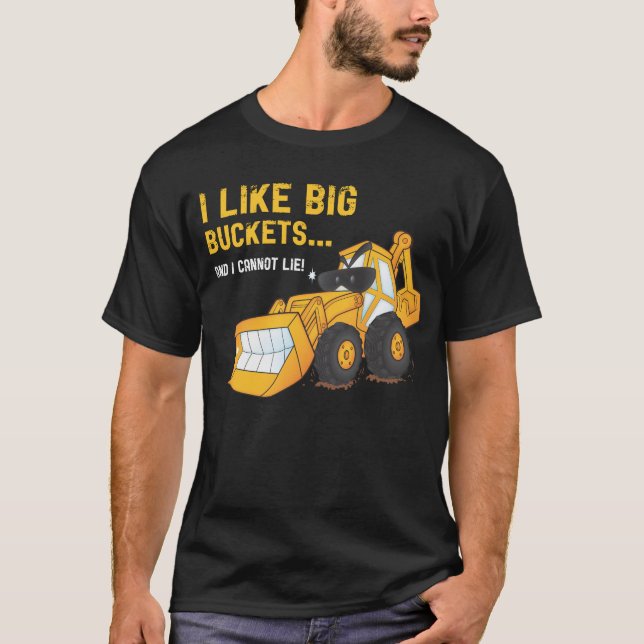 J'aime le grand T-shirt de pelle rétro de seaux (Devant)