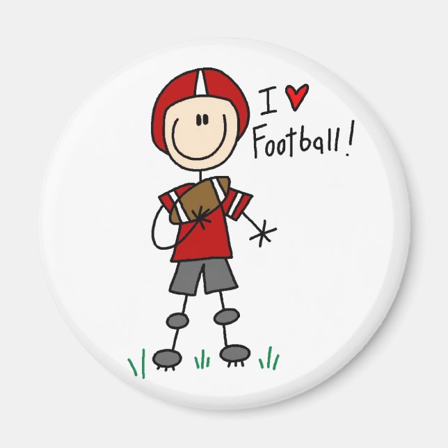 J'Aime Le Magnet De Football (Devant)