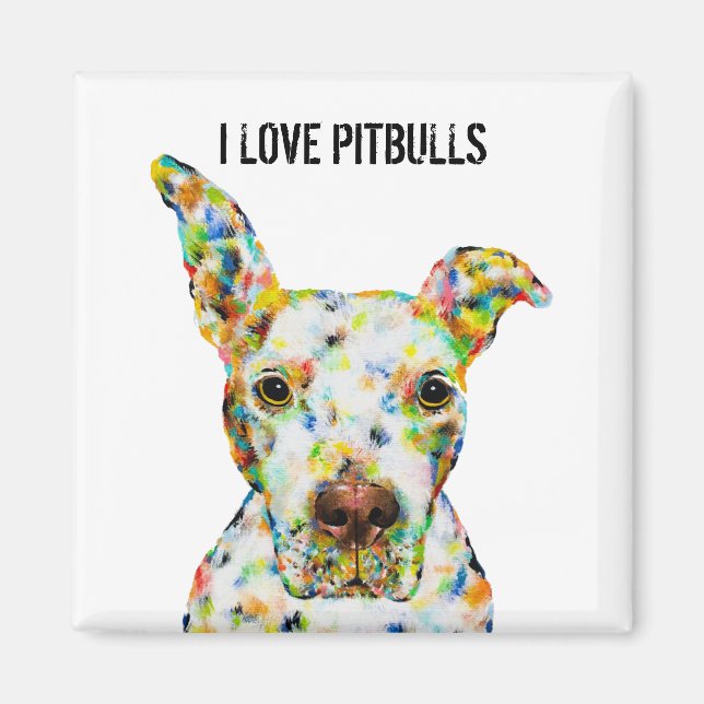 J'Aime Le Magnet Pitbulls (Devant)