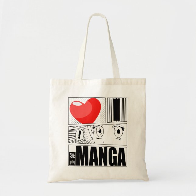 J'AIME le MANGA, sac fourre-tout (Devant)