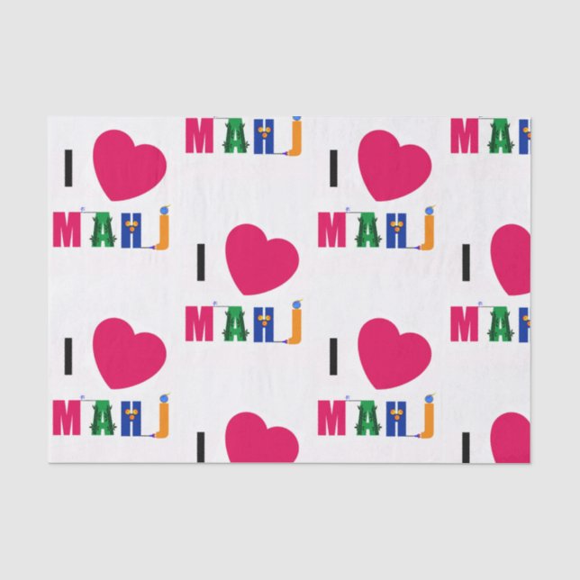 J'aime le papier de soie de soie de Mahj (Recto)