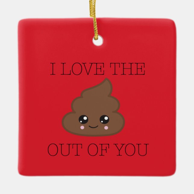 J'Aime Le Poop De Toi Ornement Emoji (Devant)