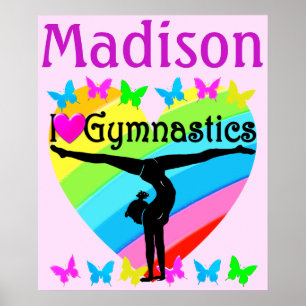 J'AIME LE POSTER PERSONNALISÉ GYMNASTIQUE