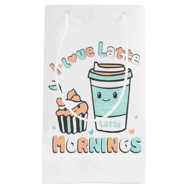 J'aime le sac cadeau Latte Mornings (Devant)