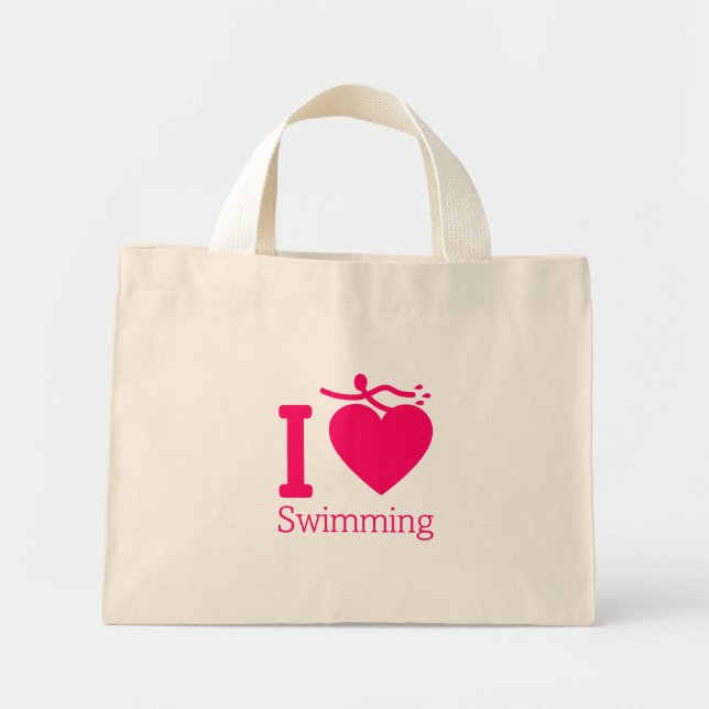 J'aime le sac de natation (Devant)