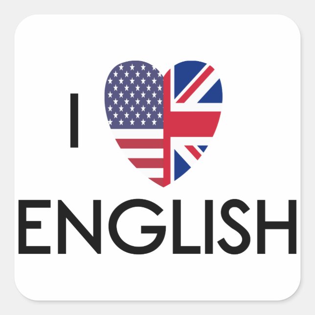 J'Aime Le Sticker Anglais. (Devant)