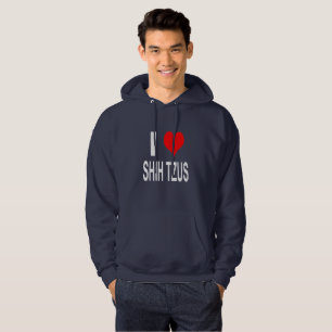 J'aime le sweat - shirt à capuche de tzus de Shih