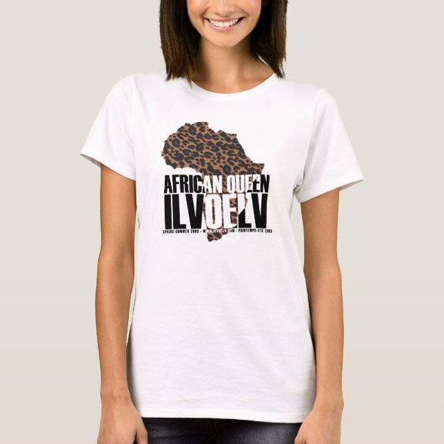 J'AIME le T-shirt africain de la Reine de BT (Devant)