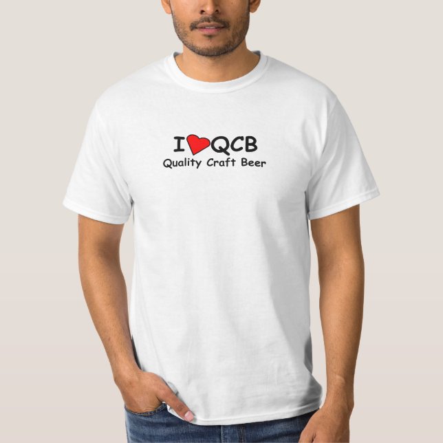 J'aime le T-shirt blanc de QCB (bière de métier de (Devant)