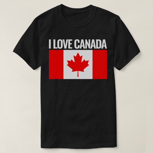 j'aime le T-shirt canadien (Design devant)