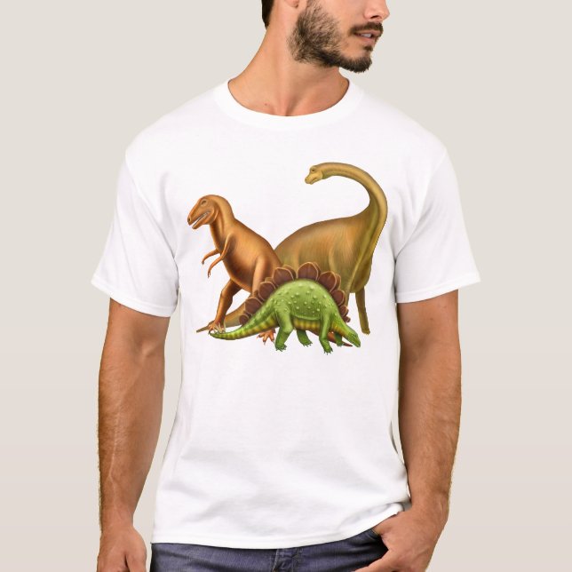 J'aime le T-shirt d'adulte de dinosaures (Devant)