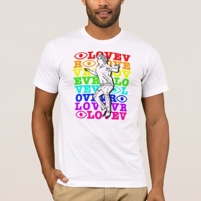 J'aime le T-shirt d'arc-en-ciel de VR (Devant)
