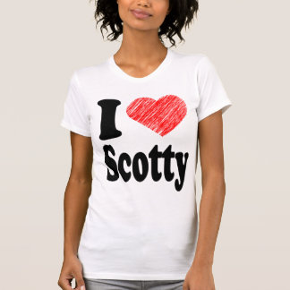J'aime le T-shirt d'art de coeur de Scotty (pièce