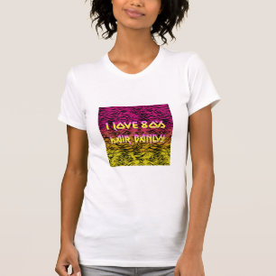 J'aime le T-shirt de bandes de cheveux des années