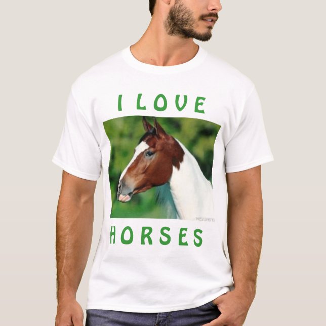 J'aime le T-shirt de chevaux (Devant)