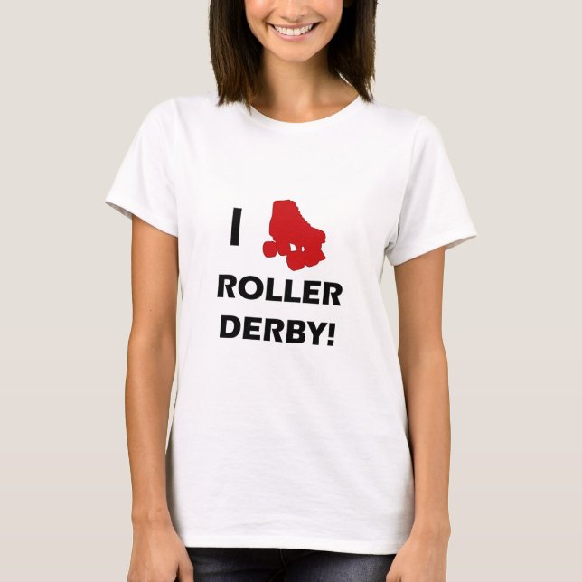 J'aime le T-shirt de Derby de rouleau (Devant)