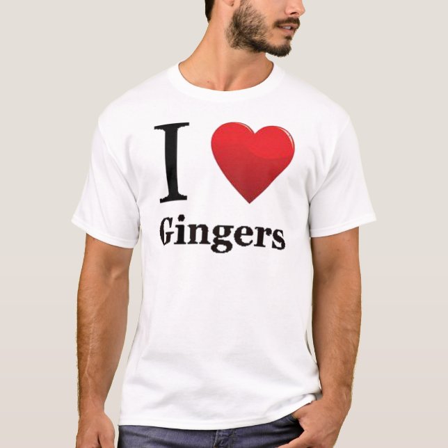 J'aime le T-shirt de gingembres (Devant)