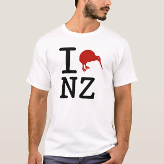 J'aime le T-shirt de kiwi de la Nouvelle Zélande