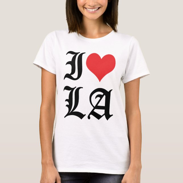 J'aime le T-shirt de LA de coeur de la LA/I (Los (Devant)