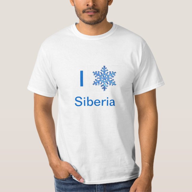 J'aime le T-shirt de la Sibérie (Devant)