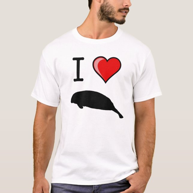 J'aime le T-shirt de lamantins (Devant)