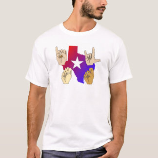 J'AIME LE T-SHIRT DE LANGUE DES SIGNES DU TEXAS