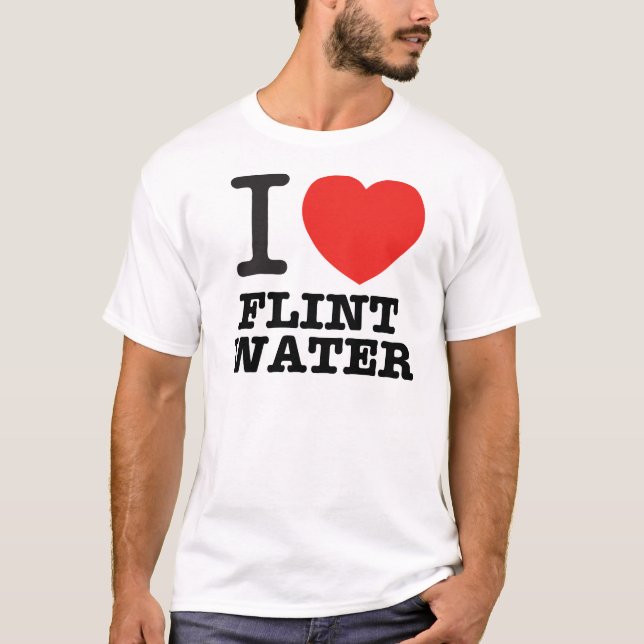 J'aime le T-shirt de l'eau de silex (Devant)