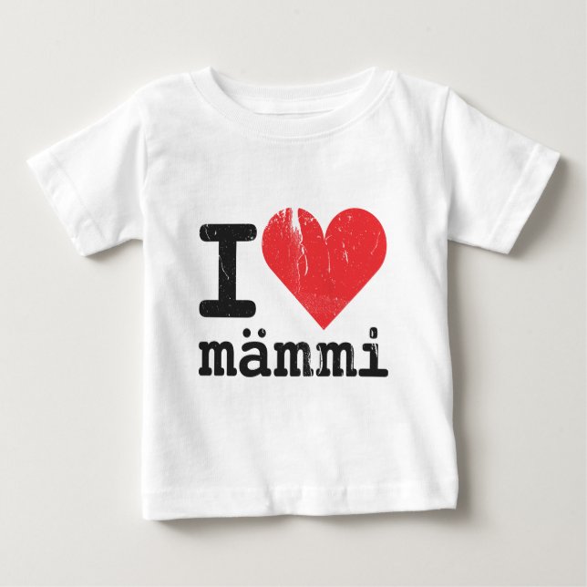 J'aime le T-shirt de nourrisson de Mämmi (Devant)