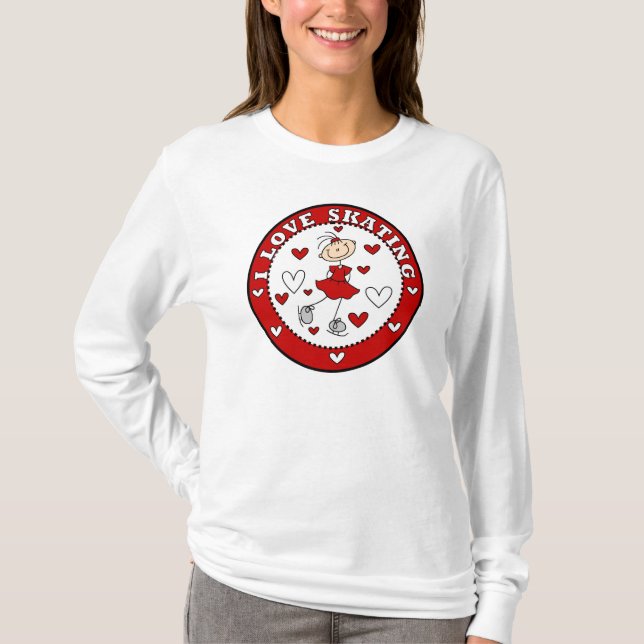 J'aime le T-shirt de patinage (Devant)