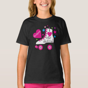 J'aime le T-shirt de patinage de rouleau - noir