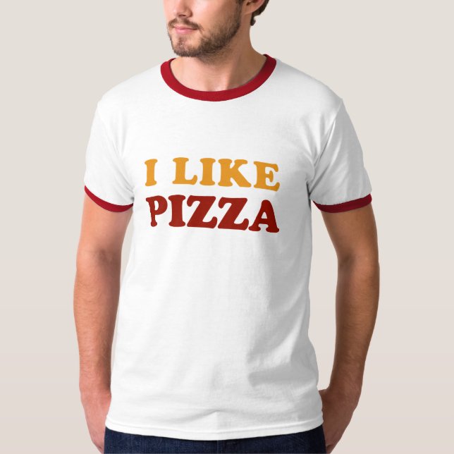 J'aime le T-shirt de pizza (Devant)