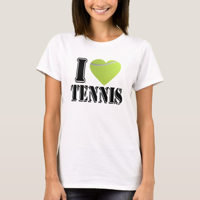 J'aime le T-shirt de tennis (Devant)
