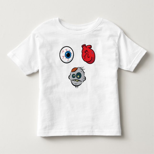 J'aime le T-shirt d'enfant en bas âge de zombis (Devant)