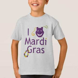 J'aime le T-shirt d'enfants de mardi gras