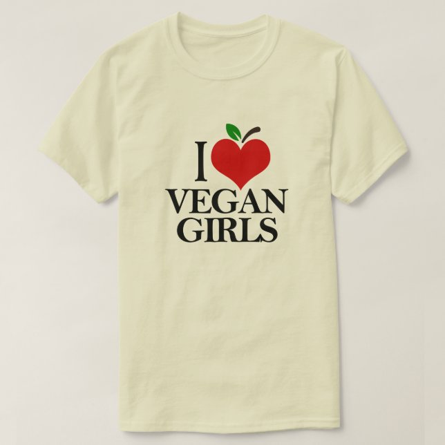 J'AIME LE T-shirt DES FILLES VEGAN (Design devant)