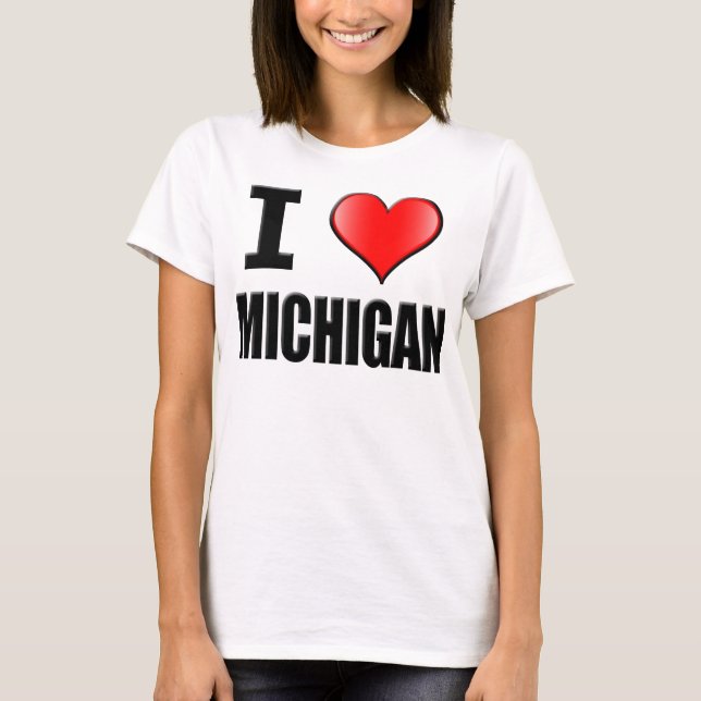 J'aime le T-shirt du Michigan - femmes (Devant)