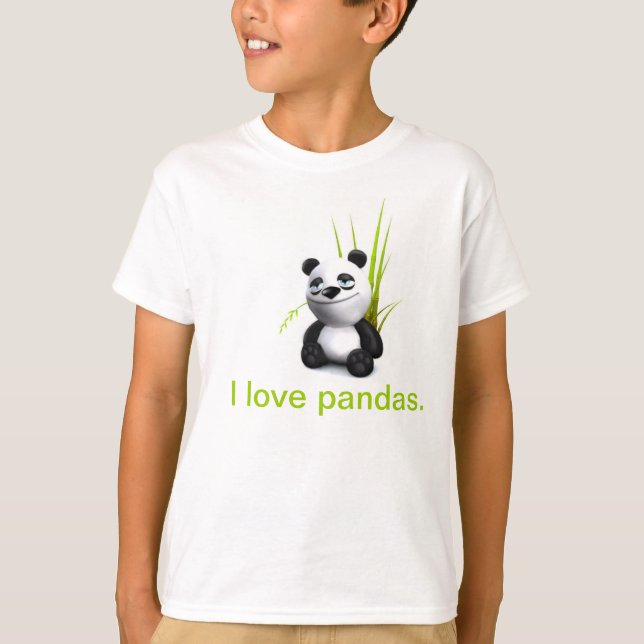 J'aime le T-shirt du panda (Devant)