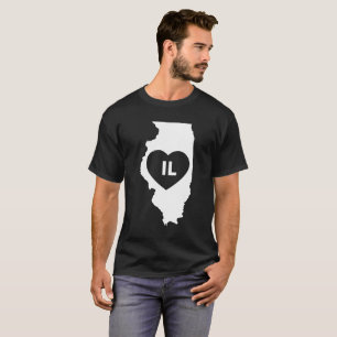 J'aime le T-shirt foncé de base des hommes d'éta