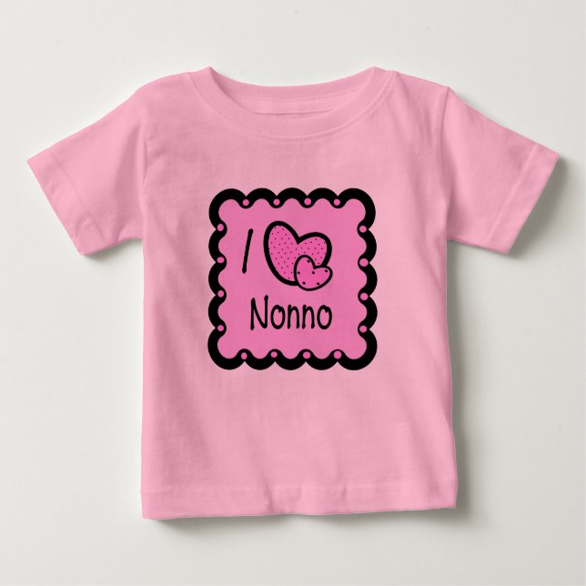 J'aime le T-shirt mignon de Nonno (Devant)