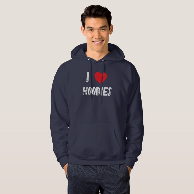 J'aime le T-shirt Sweat - shirt à capuche (Devant entier)