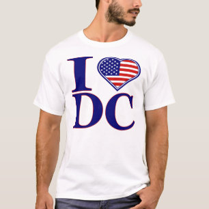 J'aime le Washington DC en avant du T-shirt