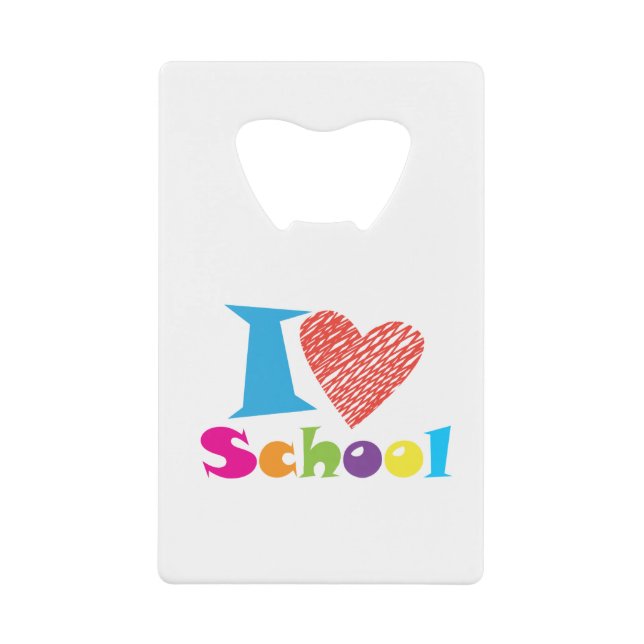 J'Aime L'École. Retour À L'École. Cartoon Coeur mi (Devant)