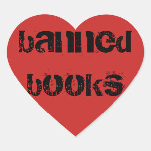 J'aime les autocollants rouges de coeur de livre
