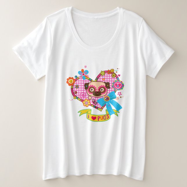 J'Aime Les Carlins ! Chemise plus dimensionnée (Design devant)