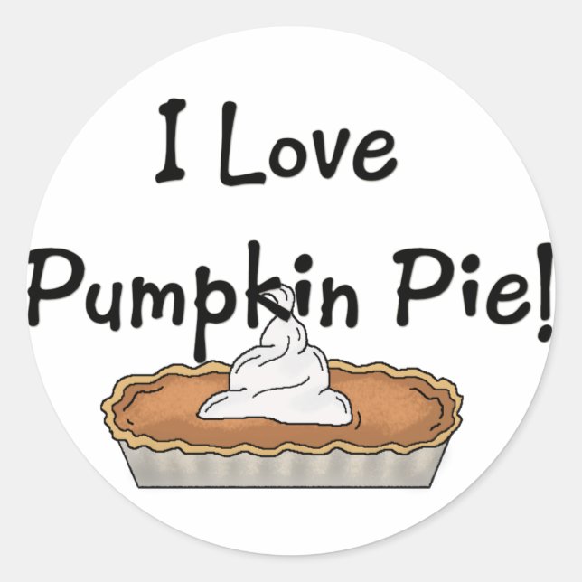 J'aime les Citrouilles Stickers à tarte (Devant)