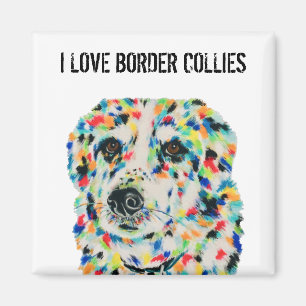 J'aime les collies frontalières Magnet