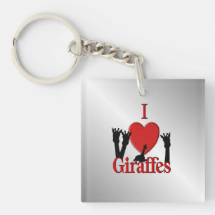 J'aime les girafes argent