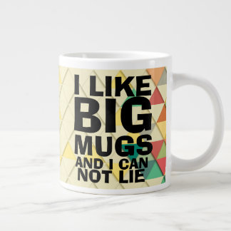 J'aime les grands mugs moderne motif triangle mug